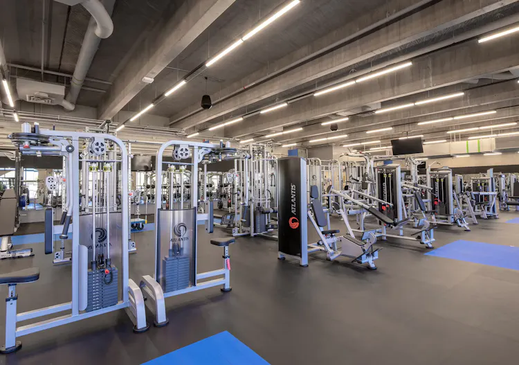 Zone d'appareils à charge sélective - Salle d'entrainement du CEPSUM