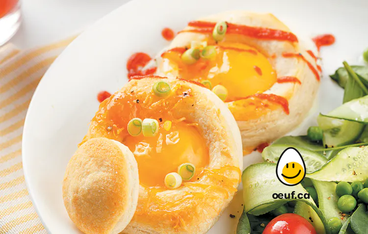 Petits feuilletés aux oeufs