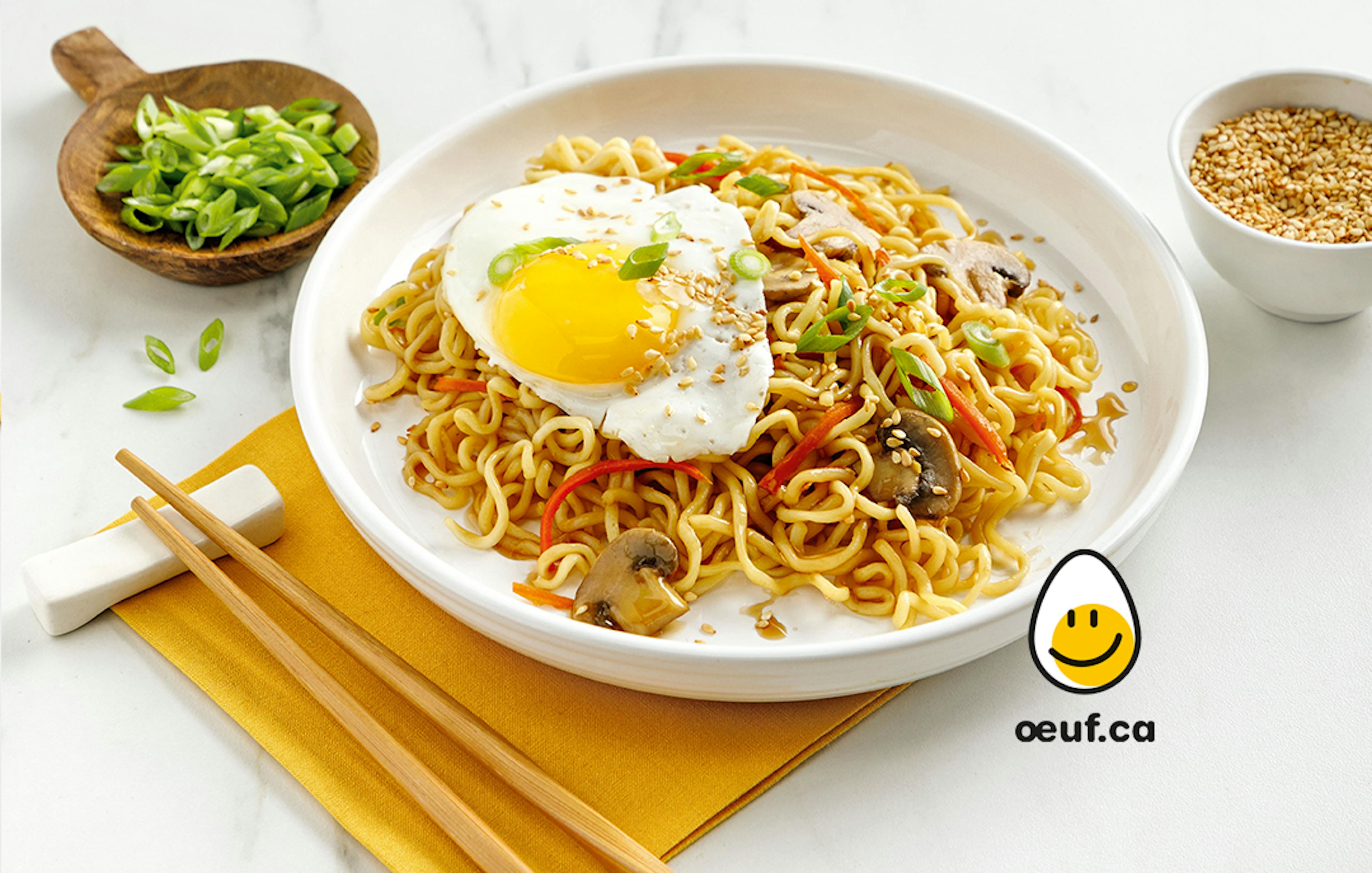 Ramen oeufs et sésame